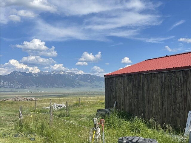 property view of mountains with a rural view