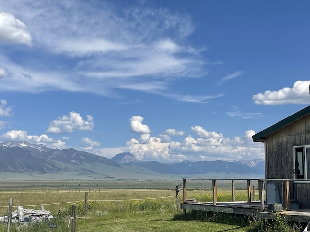 mountain view featuring a rural view