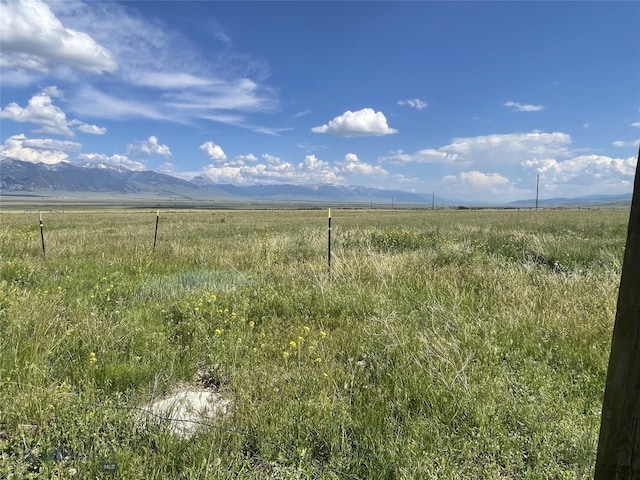view of nature with a rural view and a mountain view