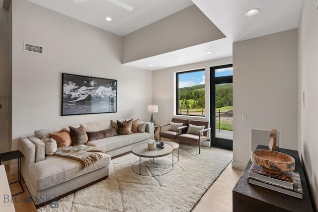 211 Town Center Ave Unit 2G, Big Sky, MT 59716 - living area featuring recessed lighting and light wood-style floors