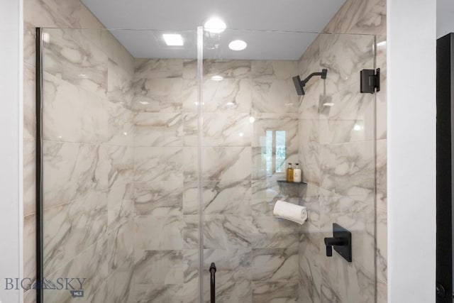 211 Town Center Ave Unit 2G, Big Sky, MT 59716 - full bath featuring a marble finish shower