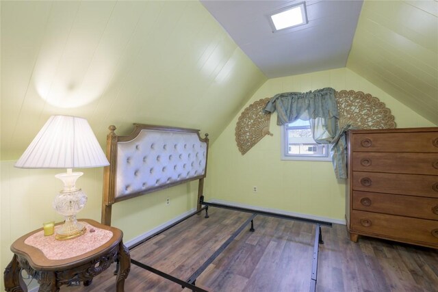 413 E 4th St, Anaconda, MT 59711 - bedroom featuring wood-type flooring and vaulted ceiling