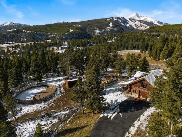 property view of mountains with a view of trees