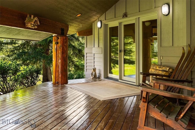 view of wooden terrace