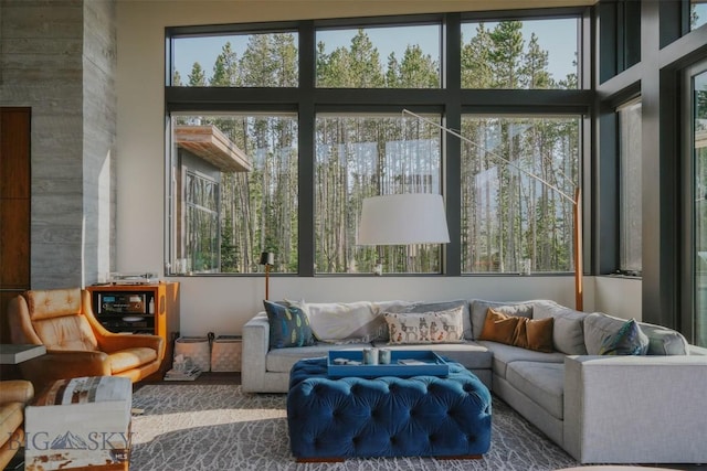 sunroom with a healthy amount of sunlight