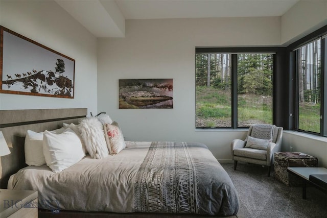 bedroom featuring carpet