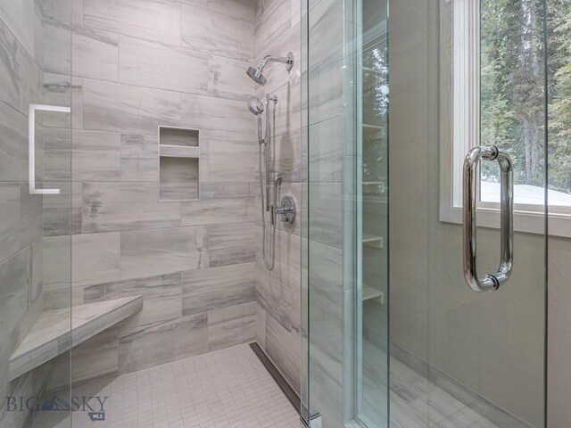 bathroom with walk in shower