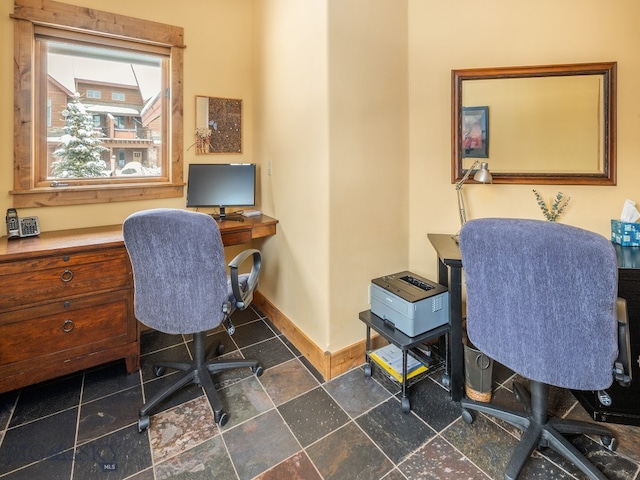 view of tiled office