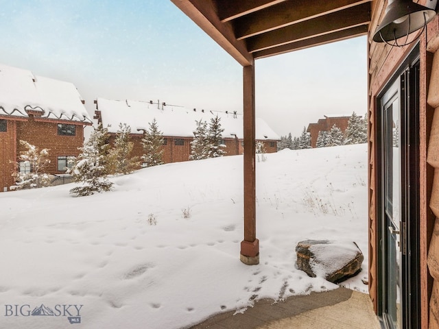 view of snowy yard