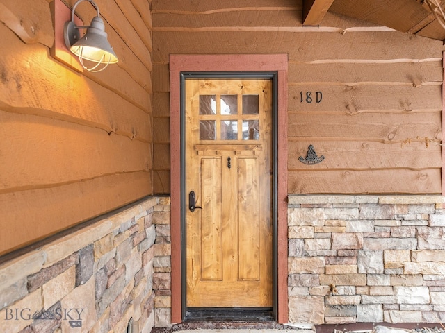 view of doorway to property