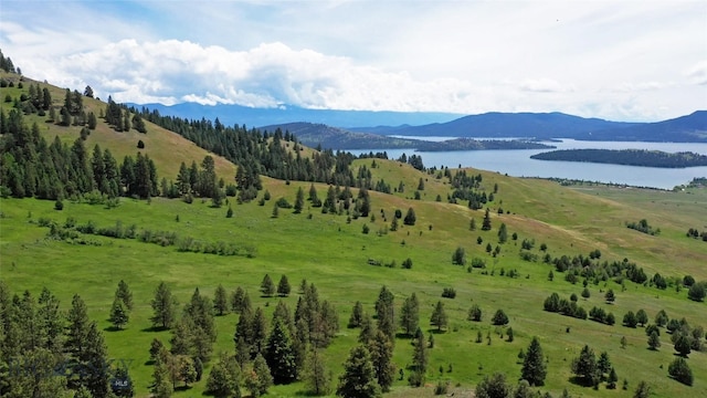 property view of mountains featuring a water view