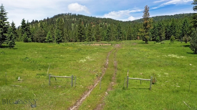 exterior space with a rural view