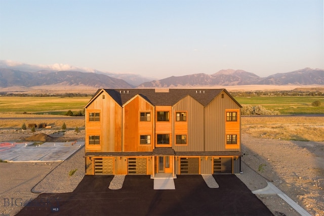 view of front of house with a mountain view