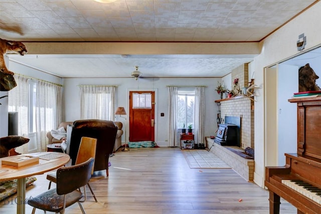 49 Two Dot Hwy, Harlowton, MT 59085 - living room featuring crown molding and light wood-style floors