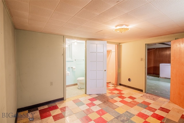 empty room featuring light tile floors