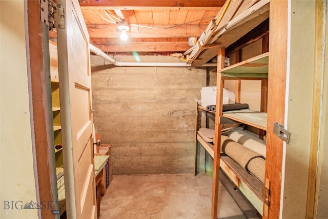 view of storage room