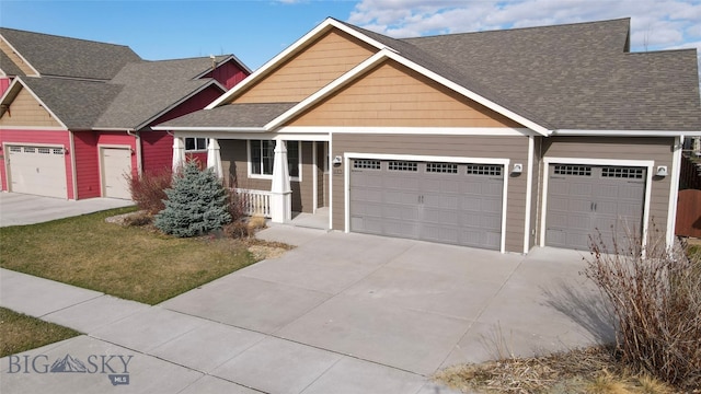 craftsman-style home with a garage