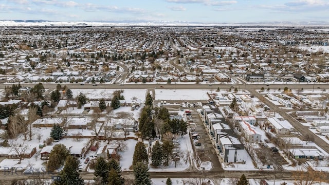 907 N 17th Ave, Bozeman, MT 59715 - snowy aerial view featuring a residential view