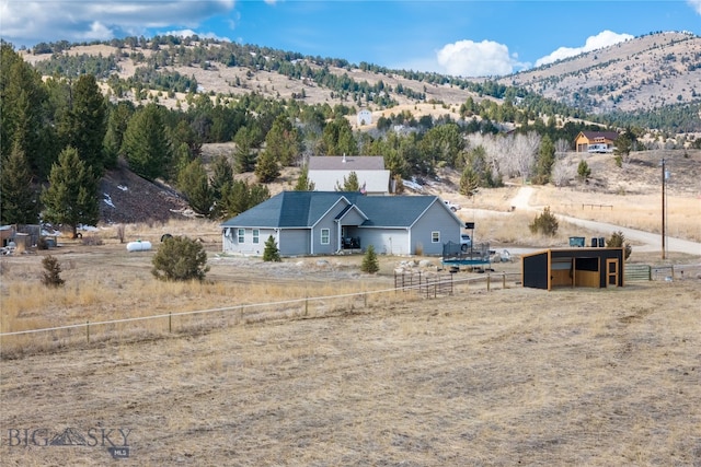 exterior space featuring a rural view