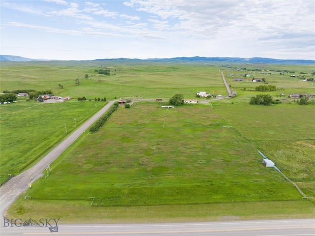 drone / aerial view with a rural view