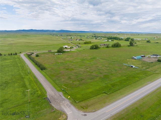 drone / aerial view with a rural view