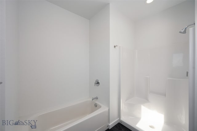 bathroom featuring bathing tub / shower combination