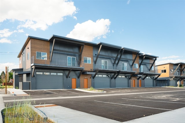 exterior space featuring a garage