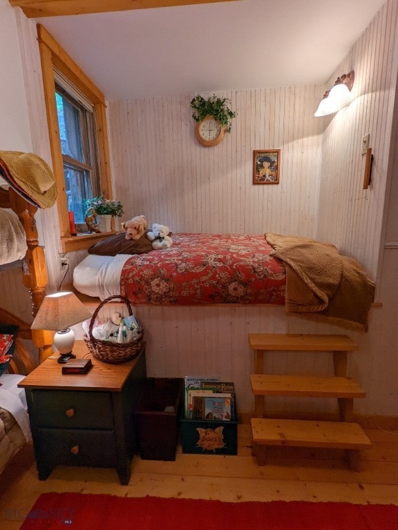 interior space with hardwood / wood-style flooring