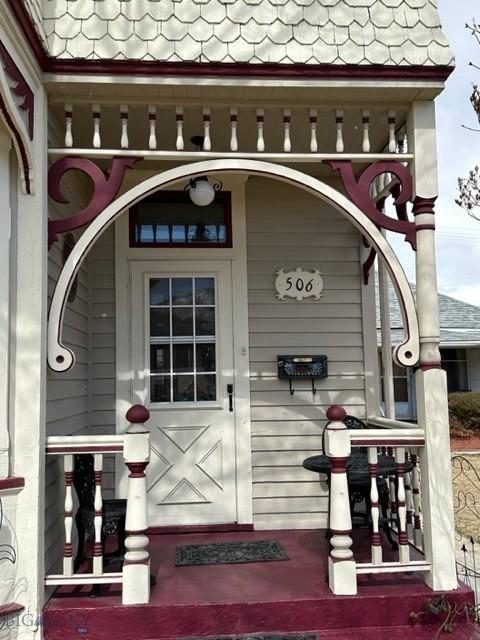 view of doorway to property