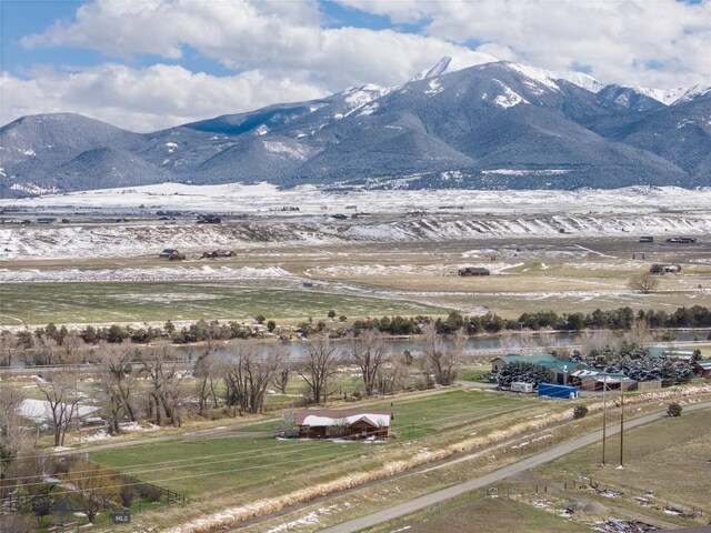 property view of mountains with a rural view