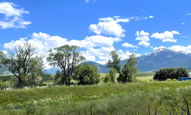 property view of mountains with a rural view