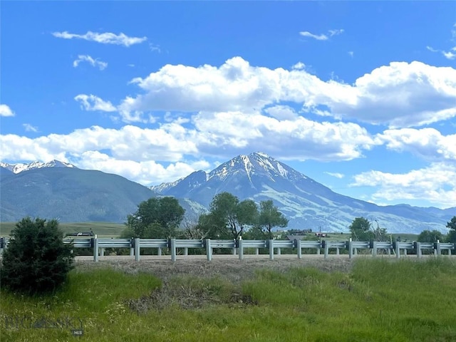 mountain view with a rural view