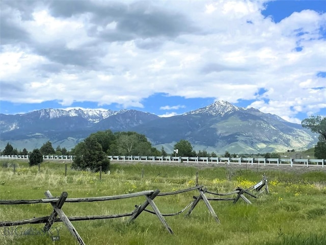 property view of mountains with a rural view