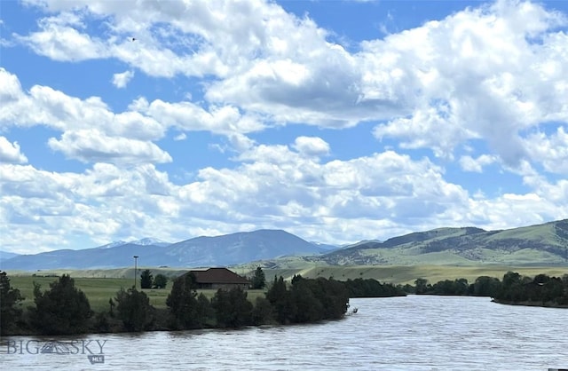 mountain view with a water view