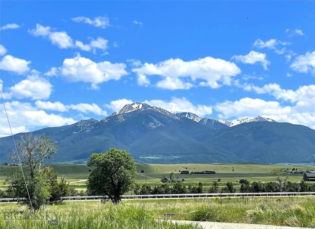 mountain view with a rural view