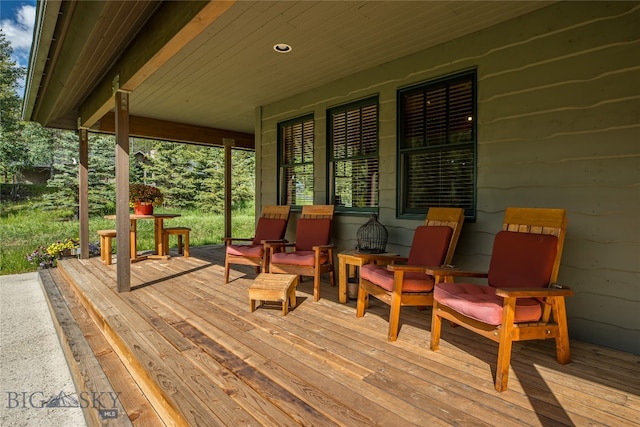 view of wooden deck