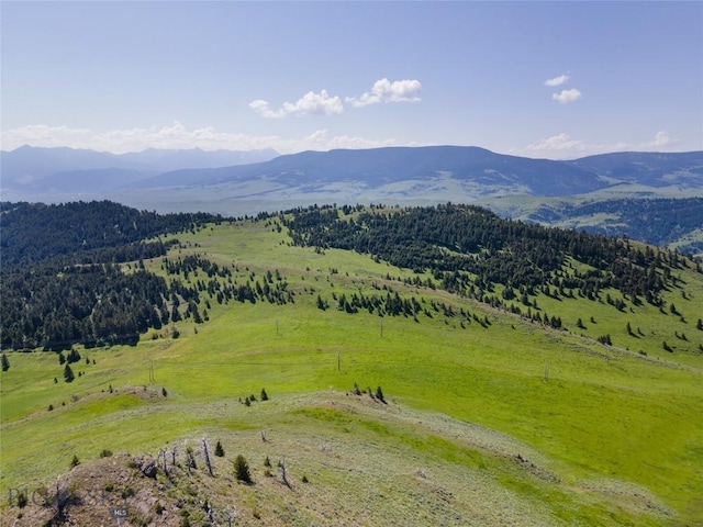 mountain view featuring a rural view