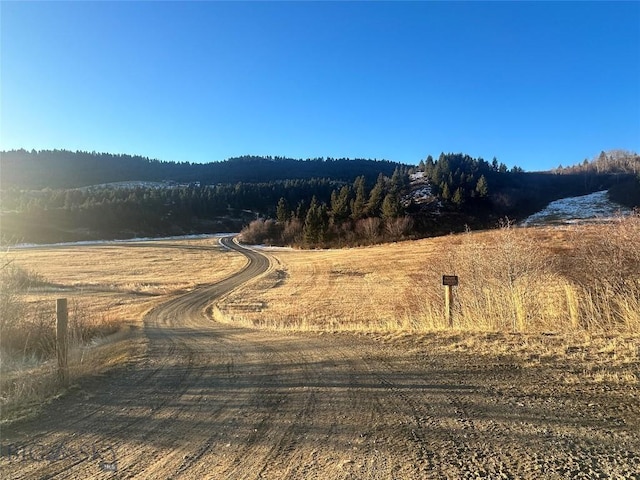 view of road featuring a water view