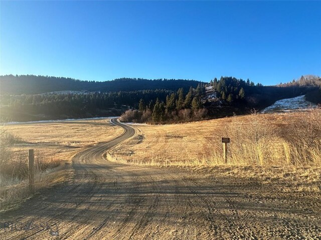 72 Sky Band Trl, Livingston, MT 59047 - view of dirt / gravel road with a wooded view