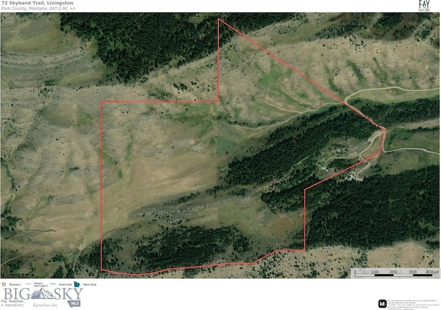 72 Sky Band Trl, Livingston, MT 59047 - map / location featuring property parcel outlined