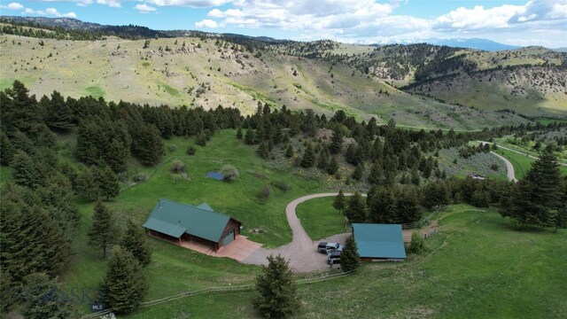 72 Sky Band Trl, Livingston, MT 59047 - aerial view of property and surrounding area featuring a mountain backdrop