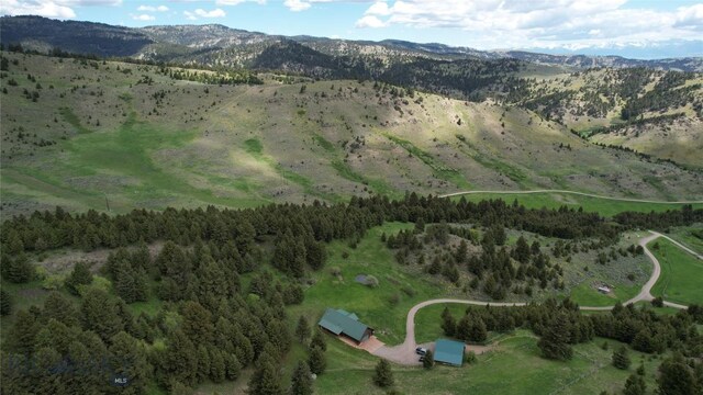 72 Sky Band Trl, Livingston, MT 59047 - aerial view of property and surrounding area with mountains