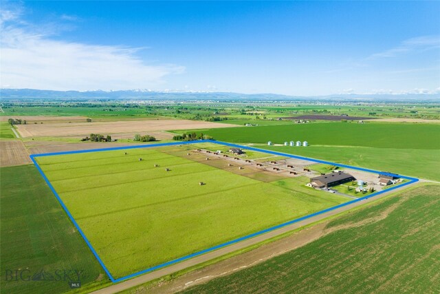 bird's eye view with a rural view