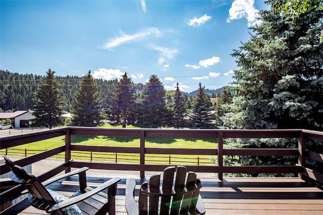 view of wooden terrace