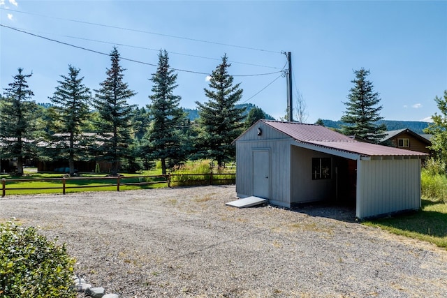 view of shed / structure