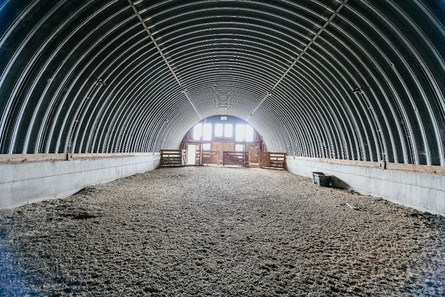 view of unfinished attic