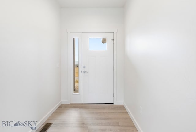 foyer featuring light hardwood / wood-style flooring