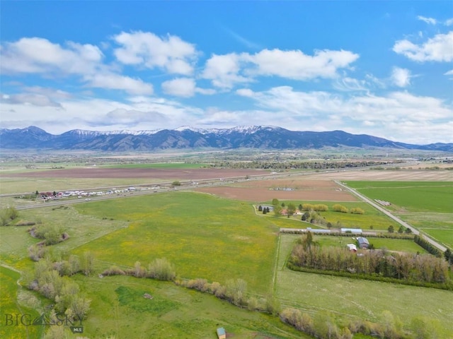 property view of mountains with a rural view