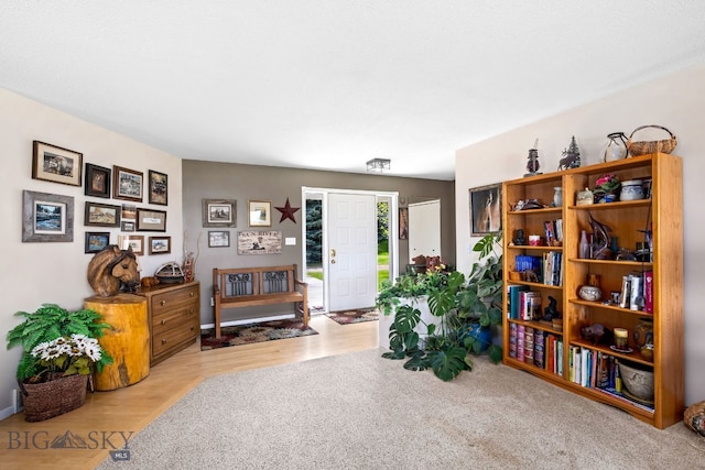 miscellaneous room featuring light hardwood / wood-style flooring