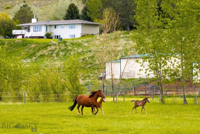 view of property's community with a rural view